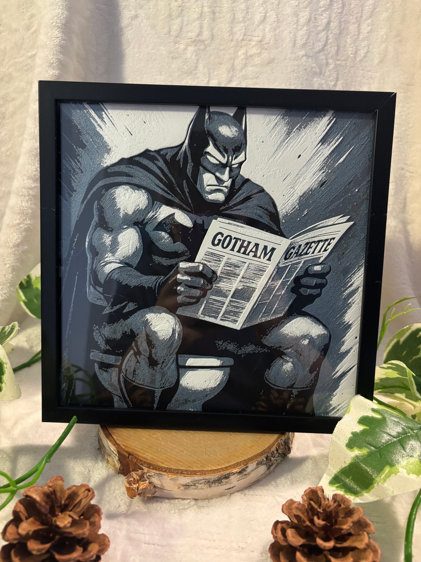 Hueforge Batman aux toilettes