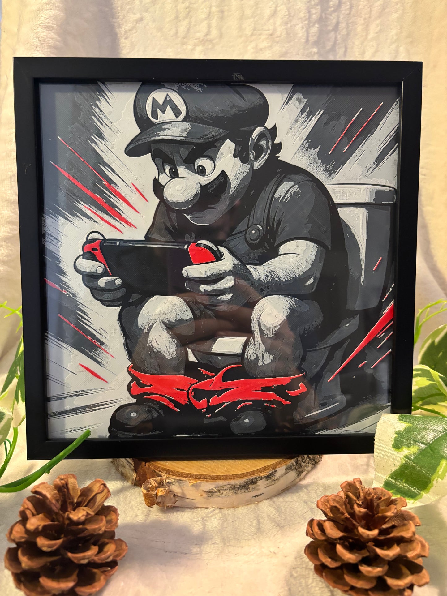 Hueforge Mario aux toilettes