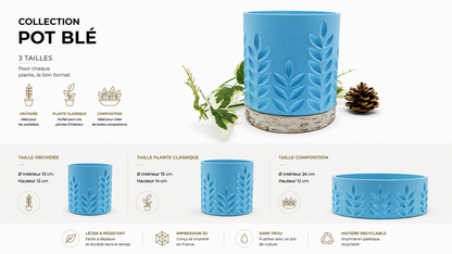 Pots et cache-pots à blé