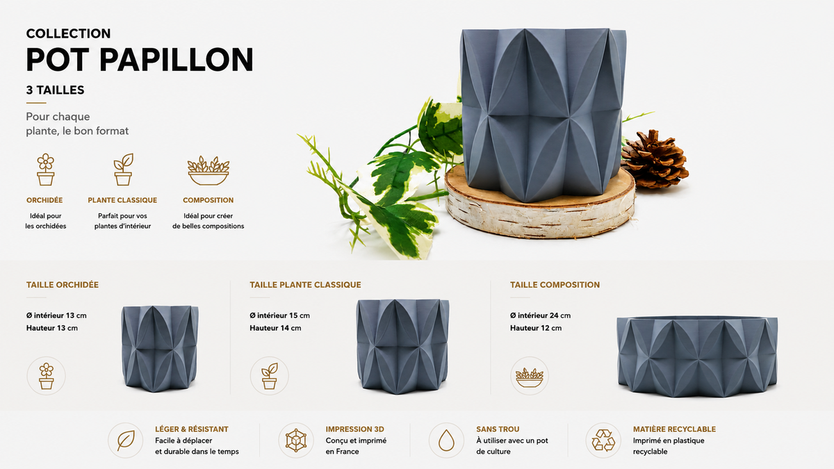 Pots et cache-pots papillon