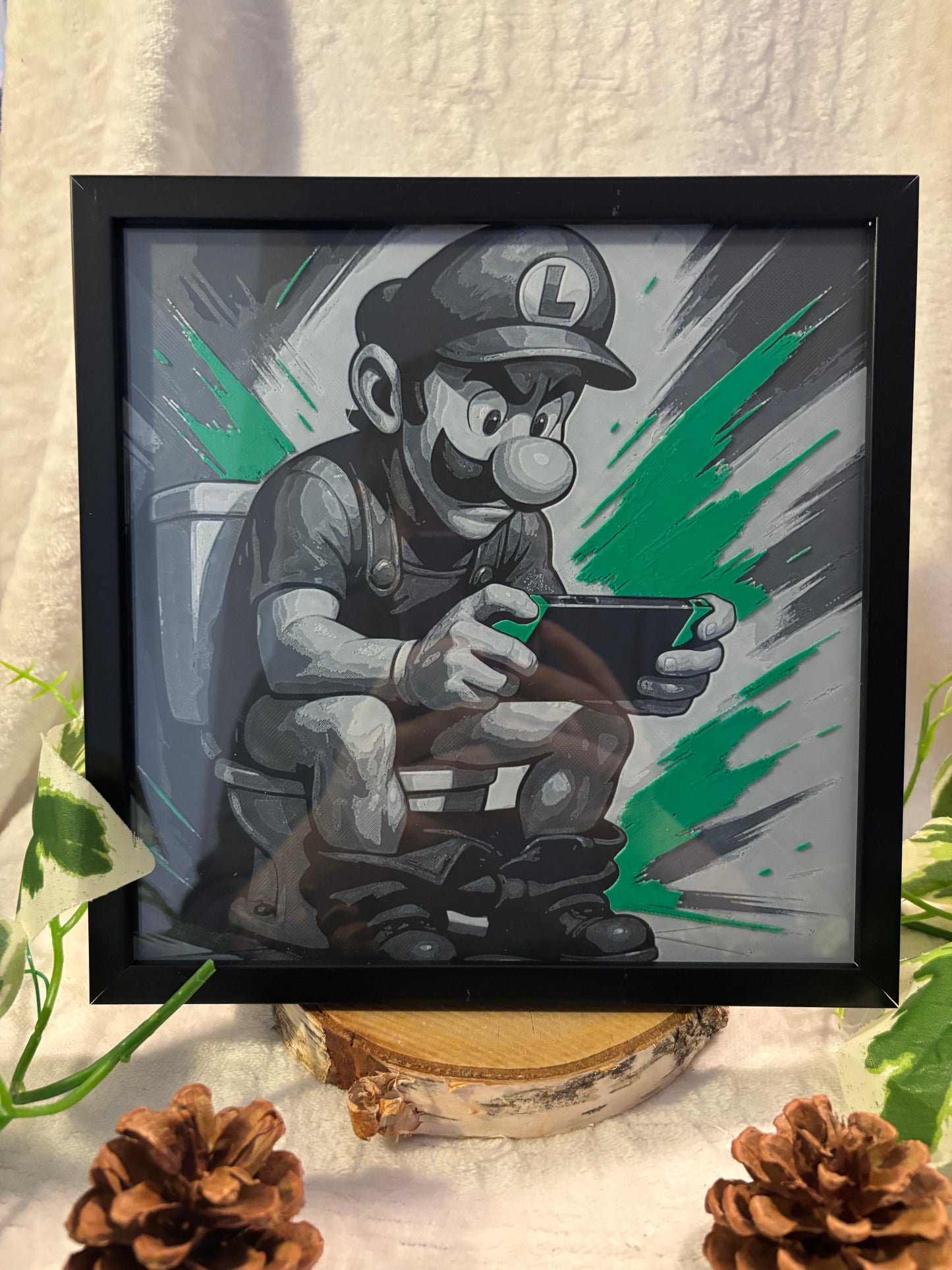 Hueforge Luigi aux toilettes