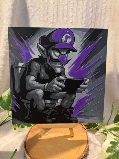Hueforge Waluigi aux toilettes