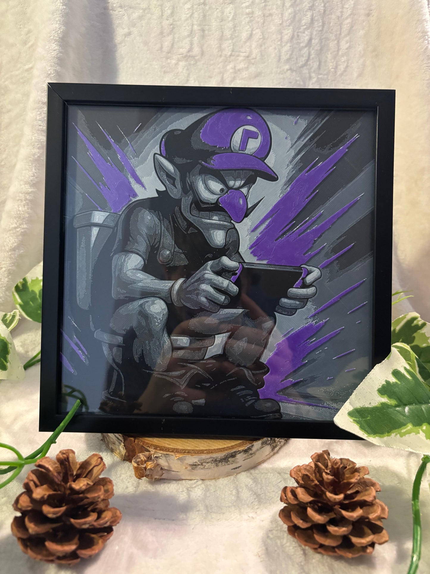 Hueforge Waluigi aux toilettes