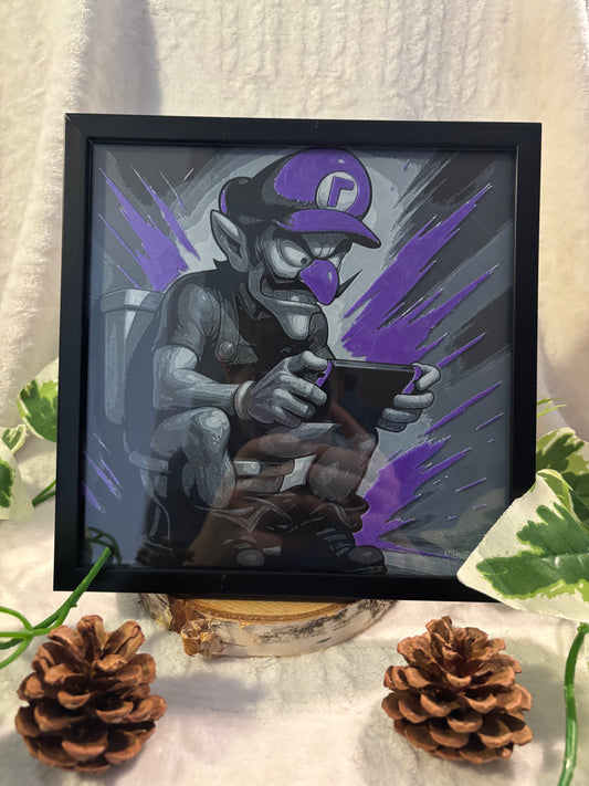 Hueforge Waluigi aux toilettes
