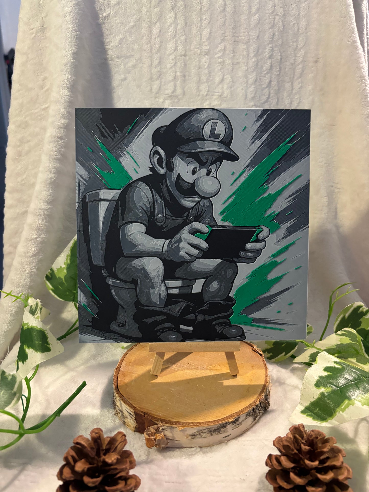 Hueforge Luigi aux toilettes