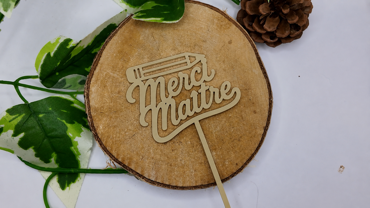 Pic décoratif Merci maitre – Professionnel