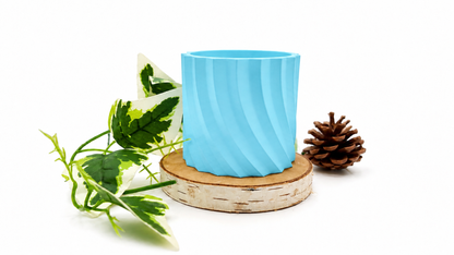 Pots et cache-pots à spirale tournante